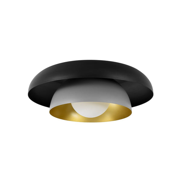Chandelierias - Ultra Modern 1 - Light Tiered Saucer Flush Mount Ceiling Light - Flush Mount - Black & Gray -