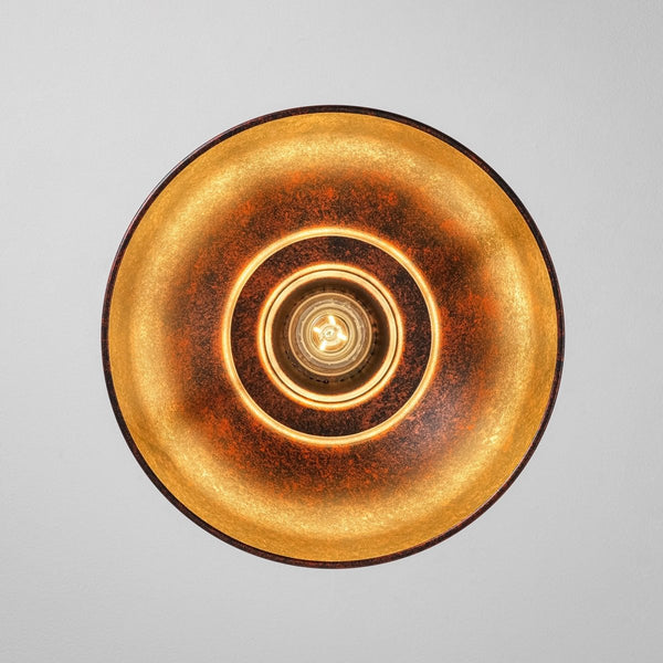 Chandelierias-Vintage 1-Light Rusted Metal Rolled Barn Pendant-Pendants-2-Pack-