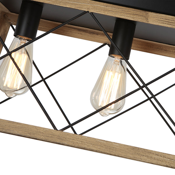 5-Light Rectangular Kitchen Island Chandelier