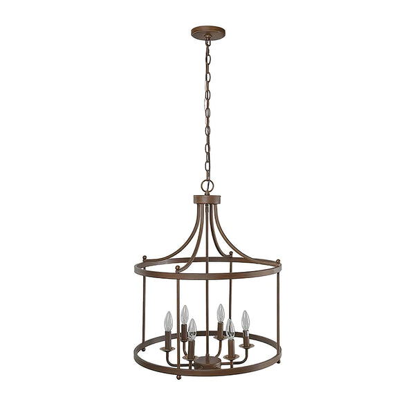6-Light Rustic Drum Chandelier