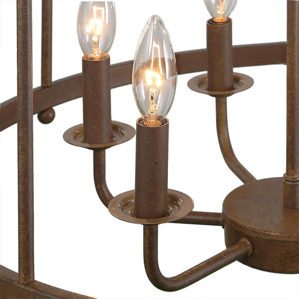 6-Light Rustic Drum Chandelier