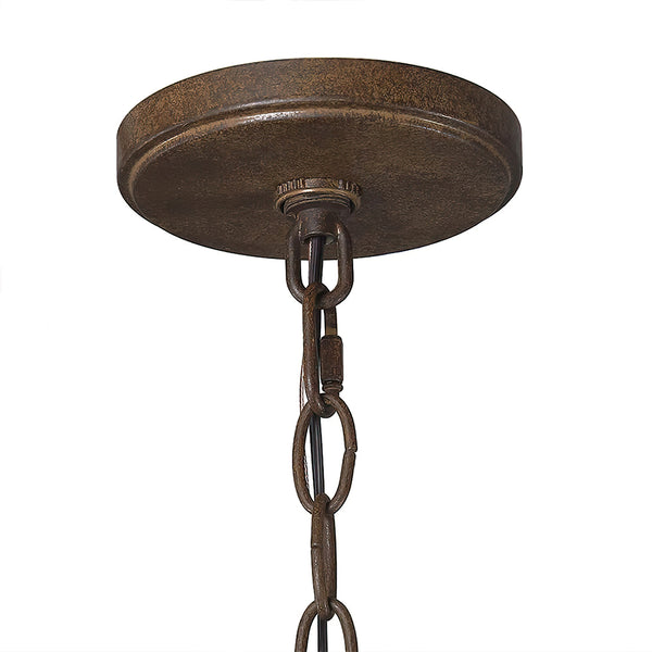 6-Light Rustic Drum Chandelier