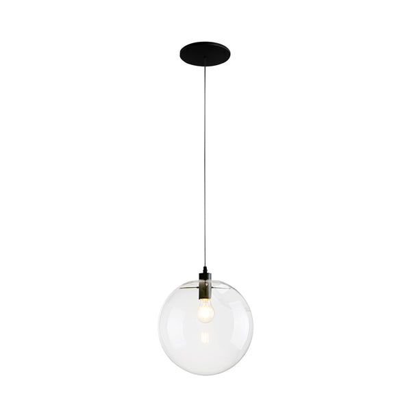 Contemporary 1-light Glass Globe Pendant Light