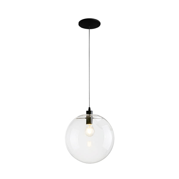 Contemporary 1-light Glass Globe Pendant Light