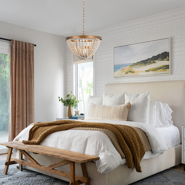 Modern 3-Light Boho Beads Chandelier