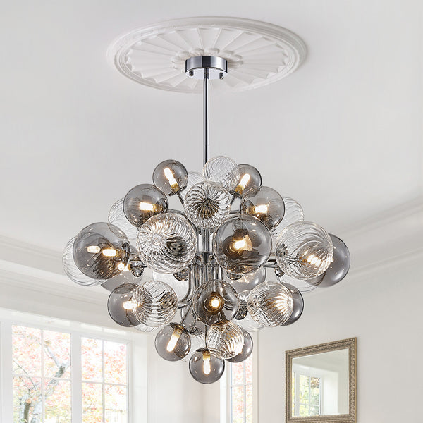 Modern Cluster Bubble Grape Chandelier