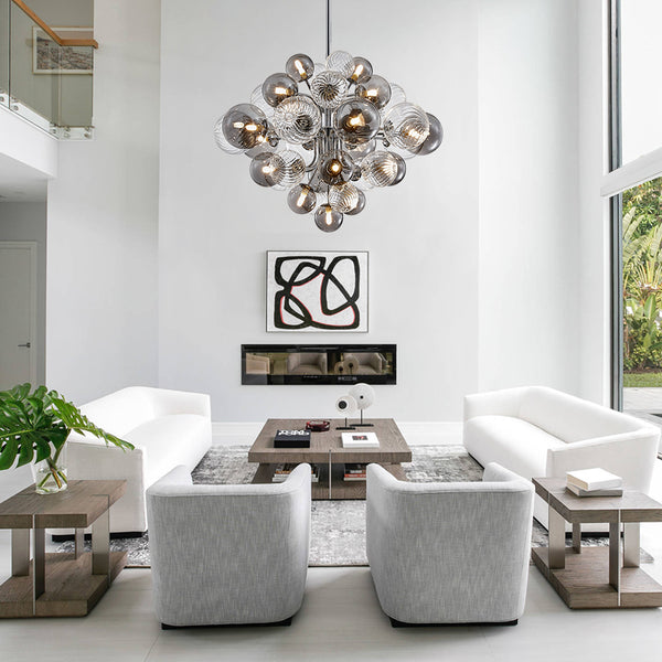 Modern Cluster Bubble Grape Chandelier