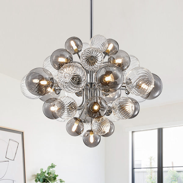 Modern Cluster Bubble Grape Chandelier