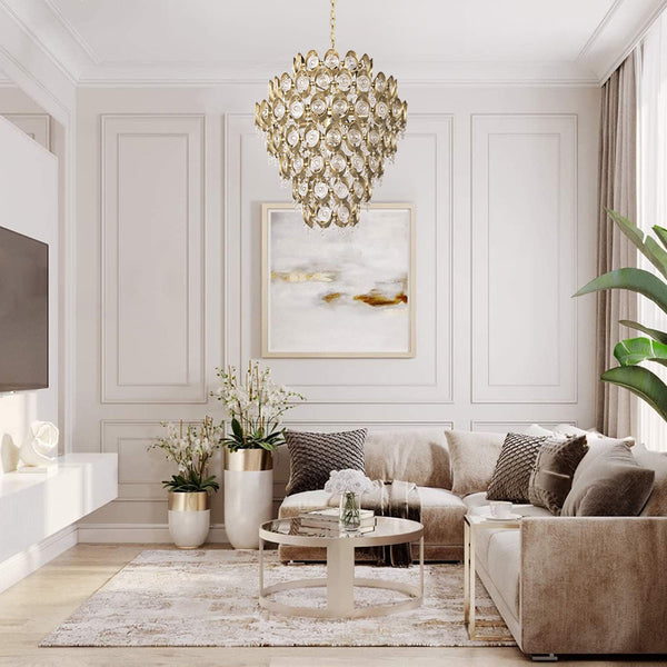 Modern Gold Luxury Crystal Chandelier