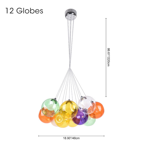 Modern Multi-Color Cluster Bubble Chandelier