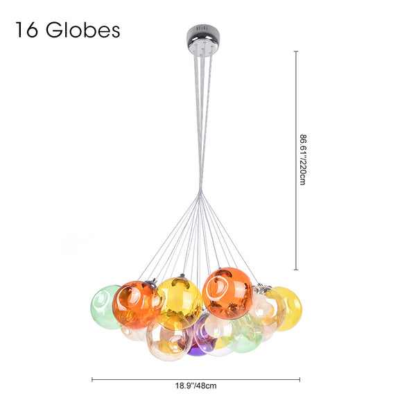 Modern Multi-Color Cluster Bubble Chandelier