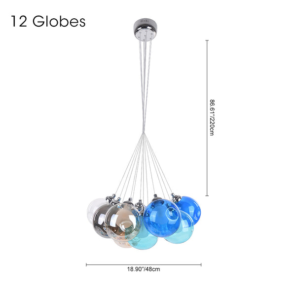 Modern Multi-Color Cluster Bubble Chandelier