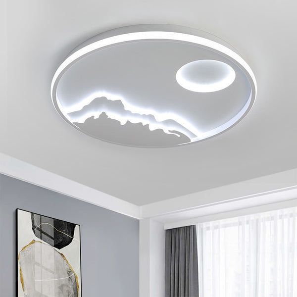 Modern Sunrise Led Flush Mount Ceiling Light