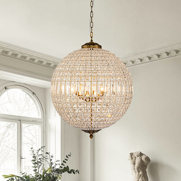 Statement 5-Light Luxury Crystal Globe Pendant