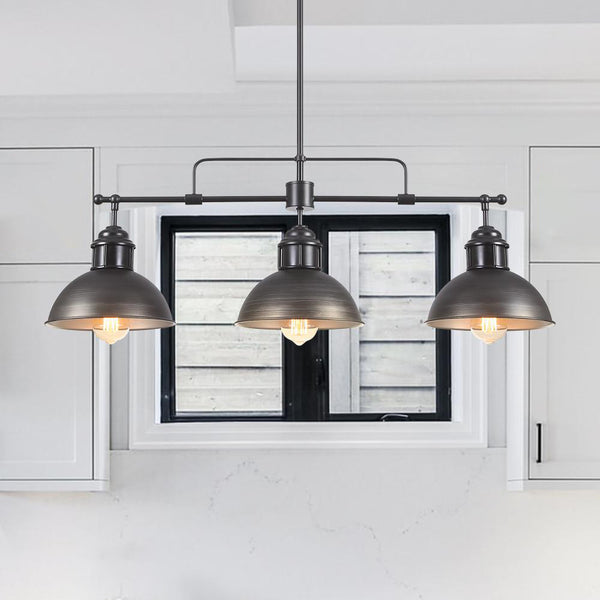 3-Light Pendant Modern Linear Kitchen Island Lighting