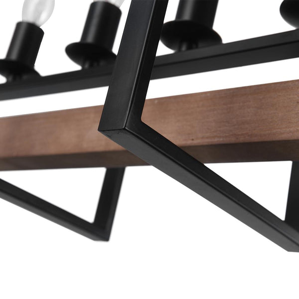 Chandelieria-6-Light Rectangle Modern Farmhouse Chandelier-Chandelier-Default Title-