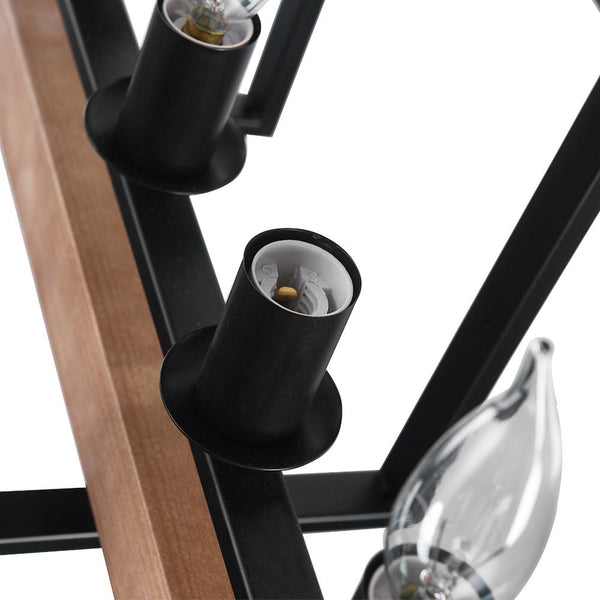 Chandelieria-6-Light Rectangle Modern Farmhouse Chandelier-Chandelier-Default Title-