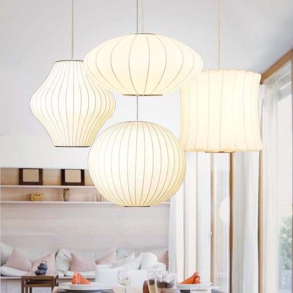 Chandelieria-Contemporary Bubble Silk Pendant Lamp-Pendant-Ball-