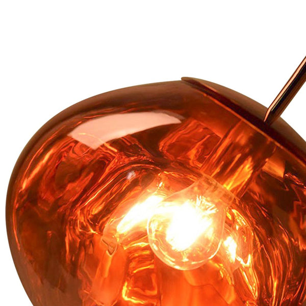 Chandelieria-Contemporary Melt Single Pendant Light-Pendant Light-Amber-11"