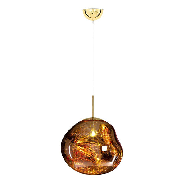 Chandelieria-Contemporary Melt Single Pendant Light-Pendant Light-Amber-11"