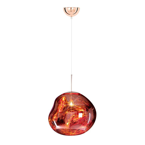 Chandelieria-Contemporary Melt Single Pendant Light-Pendant Light-Red-11"