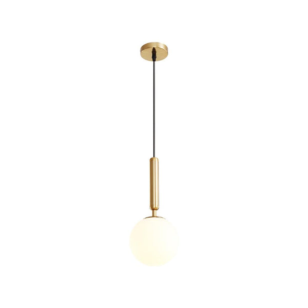 Chandelieria-Contemporary Small Globe Pendant Light-Pendant Light-Brass-