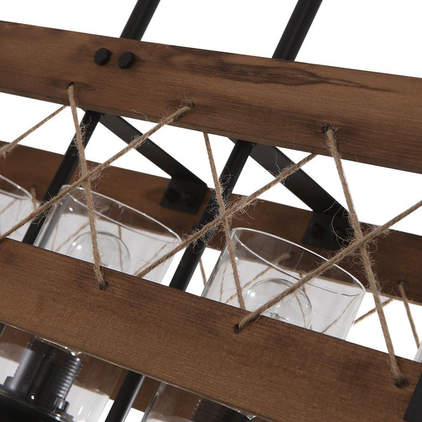 Chandelieria-Farmhouse 5-Light Rectangle Kitchen Island Chandelier-Chandelier-3 bulbs-