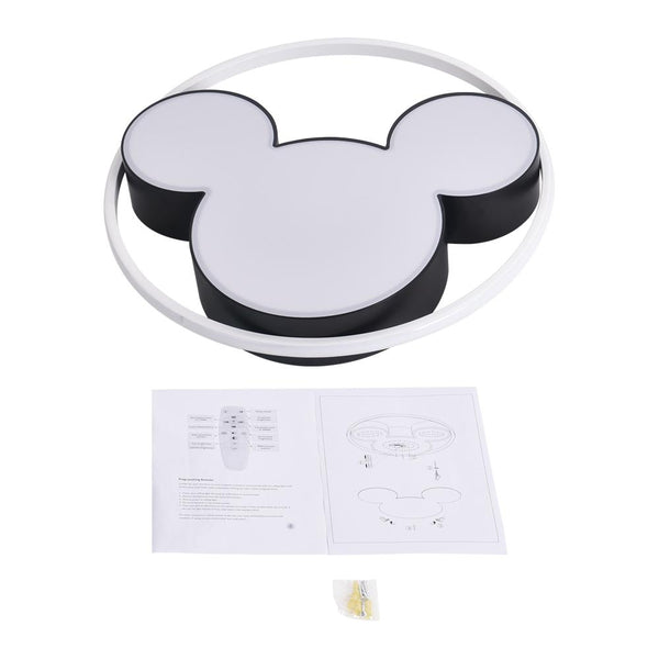 Chandelieria-Kids Mickey LED Ceiling Light for Bedroom-Flush Mount-Warm White-17"