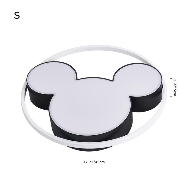 Chandelieria-Kids Mickey LED Ceiling Light for Bedroom-Flush Mount-Warm White-17"