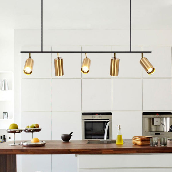 Chandelieria-Mid-Century Modern Linear Track Light-Pendant Light-Black-