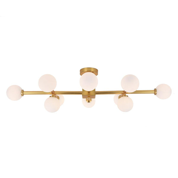 Chandelieria-Mid-Century Modern Sputnik Semi Flush Mount-Semi Flush-10 Bulbs-