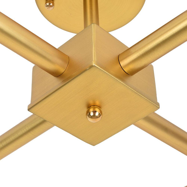 Chandelieria-Mid-Century Modern Sputnik Semi Flush Mount-Semi Flush-6 Bulbs-