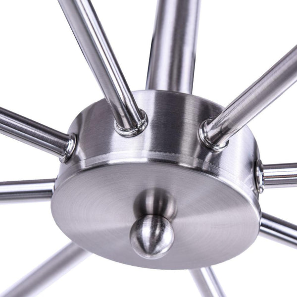 Chandelieria-Mid-Century Sputnik Semi Flush Chandelier-Semi Flush-Brass-6 Bulbs