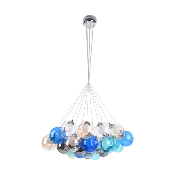 Chandelieria-Modern Multi-Color Cluster Bubble Chandelier-Chandelier-Yellow Tone-7 Globes