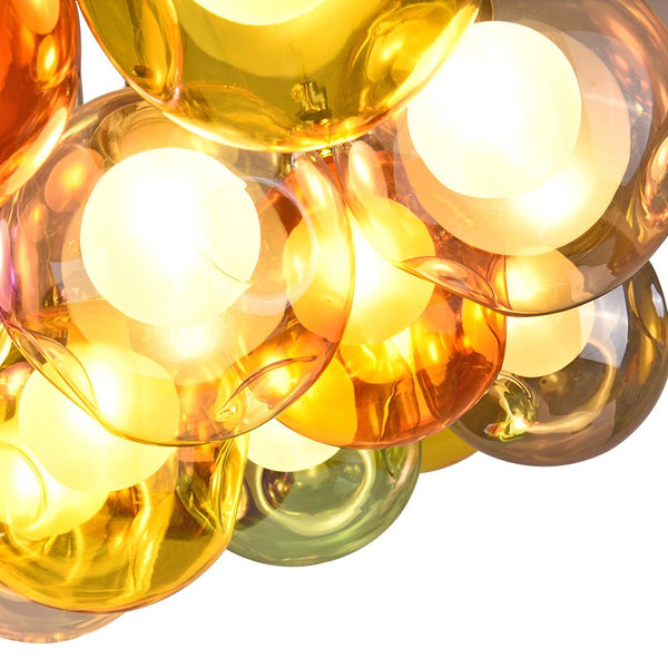 Chandelieria-Modern Multi-Color Cluster Bubble Chandelier-Chandelier-Yellow Tone-7 Globes