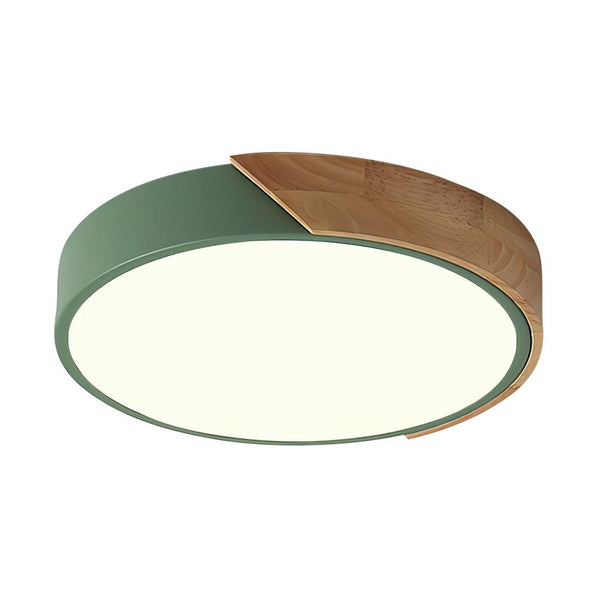 Chandelieria-Modern Round LED Flush Mount Ceiling Light-Flush Mount-Green-Warm