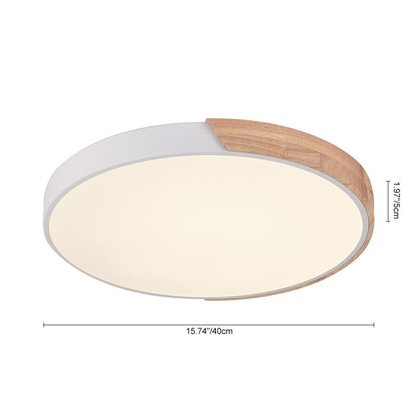 Chandelieria-Modern Round LED Flush Mount Ceiling Light-Flush Mount-White-Warm