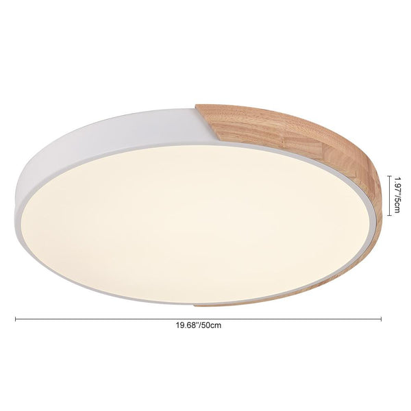Chandelieria-Modern Round LED Flush Mount Ceiling Light-Flush Mount-White-Warm
