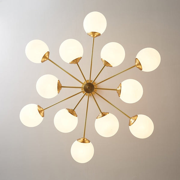 Chandelierias-12-Light Decorative Glass Globe Chandelier-Chandelier--