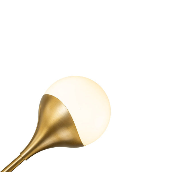 Chandelierias-12-Light Mid-century Opal Glossy Glass Sputnik Sphere Chandelier-Chandelier-Brass (Pre-order)-