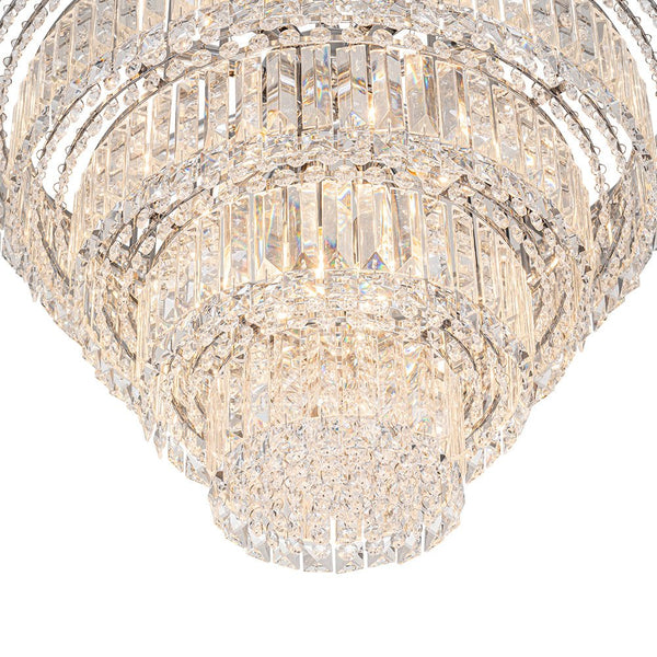 Chandelierias-17-Light Luxury Faceted Crystal Fringe Tiered Chandelier-Chandeliers-Chrome (Pre-order & Arrive in 3 Weeks)-