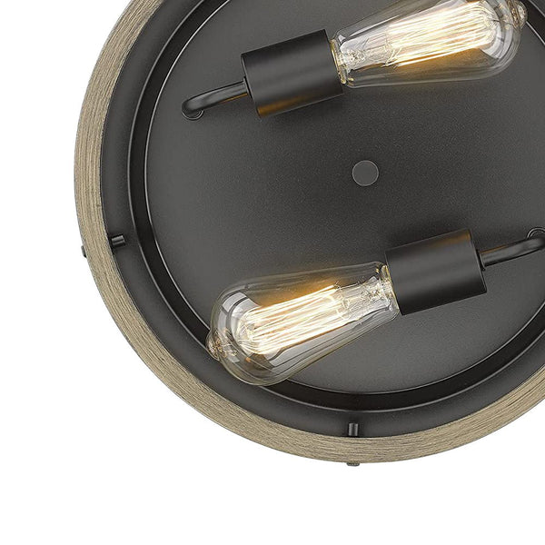 Chandelierias-2-Light Drum Caged Flush Mount Ceiling Light-Flush Mount--