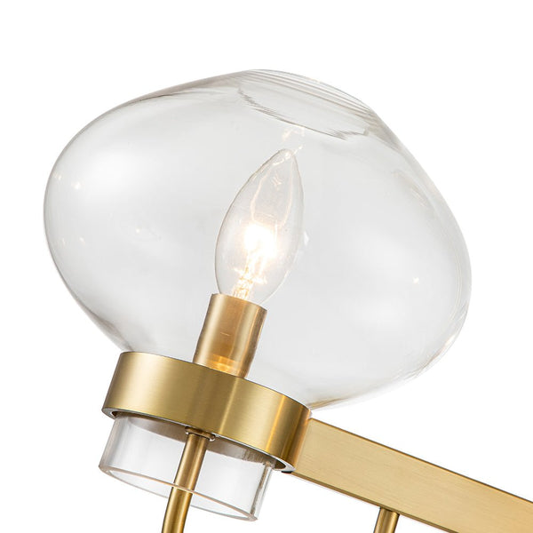 Chandelierias-3-Light Clear Jellyfish Glass Semi-Flush Mount Chandelier-Chandeliers-Black-