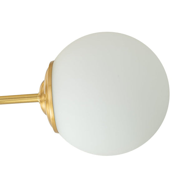 Chandelierias-3-Light Mid-century Frosted Glass Semi-Flush Mount-Semi Flush-Brass-3 Bulbs