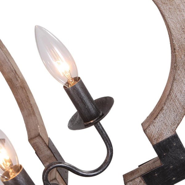 Chandelierias-4-Light Lantern Geometric Chandelier-Chandelier--