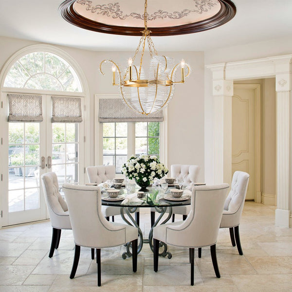 Chandelierias-4-Light Mid-century Decorative Candle Chandelier-Chandelier--
