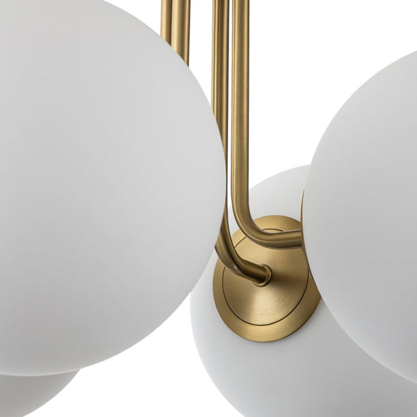 Chandelierias-4-Light Opal Glass Semi-Flush Mount-Semi Flush--
