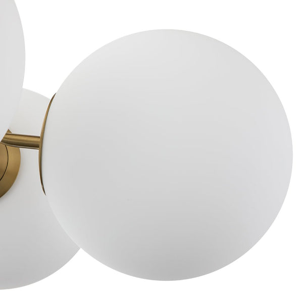 Chandelierias-4-Light Opal Glass Semi-Flush Mount-Semi Flush--