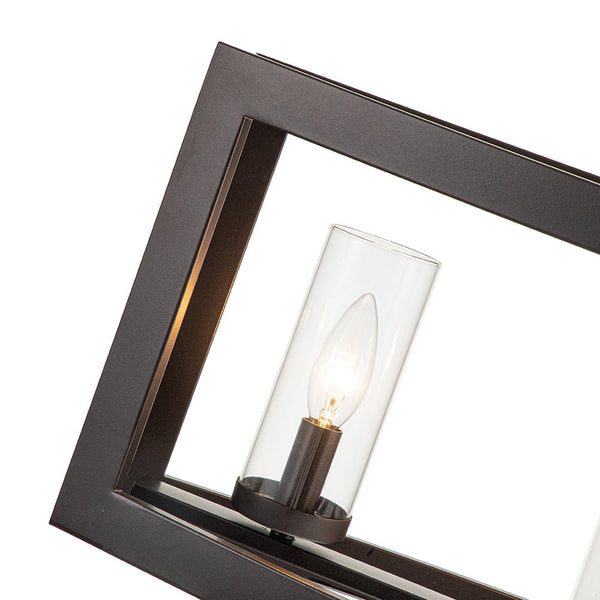 Chandelierias-5-Light Clear Glass Kitchen Island ORB Metal Chandelier-Chandeliers-Oil Rubbed Bronze-5 Bulbs