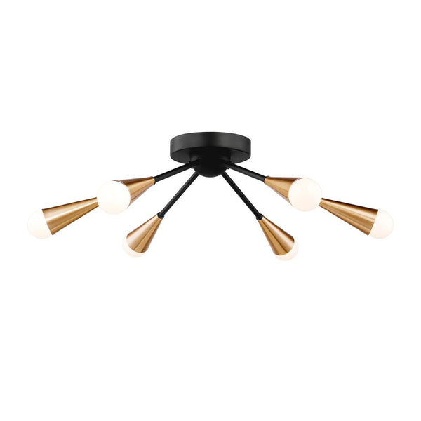 Chandelierias-6-Light Flush Mount Sputnik Ceiling Light-Flush Mount--